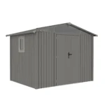 Abri de Jardin Métal Kover 5,80 m² - Gris Taupe - Porte Battante & Serrure – Image 2