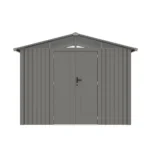 Abri de Jardin Métal Kover 5,80 m² - Gris Taupe - Porte Battante & Serrure – Image 4