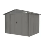 Abri de Jardin Métal Kover 5,80 m² - Gris Taupe - Porte Battante & Serrure – Image 6