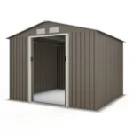 Abri de Jardin Métal 5,8 m² - Gris Châtaigne et Kit d'Ancrage – Image 3