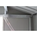Abri de Jardin Métal 5,8 m² - Gris Châtaigne et Kit d'Ancrage – Image 6