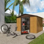 Abri de Jardin Métal Yardmaster 5,3 m² - Aspect Bois & Chocolat - Kit Ancrage – Image 5