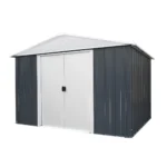 Abri de Jardin Métal Yardmaster Bleu Aspect Bois 6,44 m² - Kit d'Ancrage Inclus – Image 3