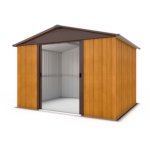 Abri de Jardin Métal Aspect Bois Yardmaster 6,44 m² - Kit d'Ancrage Inclus