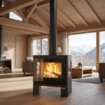 Poêle à Bois Panoramique ETNA Shiva 10 kW - 3 Vitres - Bûches 56 cm – Image 2