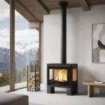 Poêle à Bois Panoramique ETNA Shiva 10 kW - 3 Vitres - Bûches 56 cm – Image 3