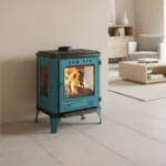Poêle à Bois Fonte Émaillée ETNA Luxe Calcite Pop - 7 kW - 3 Vitres – Image 2