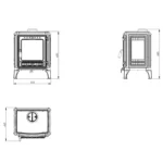 Poêle à Bois Fonte Émaillée ETNA Luxe Calcite Pop - 7 kW - 3 Vitres – Image 8