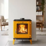 Poêle à Bois Fonte Émaillée ETNA Luxe Calcite Pop - 7 kW - 3 Vitres – Image 3