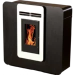 Poêle à Granulés Étanche Extra Plat ETNA Veloce 6 kW - Blanc - Sortie Dessus/Arrière