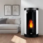 Poêle à Granulés Étanche ETNA Luxe Anna 10 kW - Design Rond & Magic Glass – Image 2