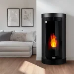 Poêle à Granulés Étanche ETNA Luxe Anna 10 kW - Design Rond & Magic Glass