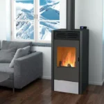 Poêle Mixte Bois et Granulés Bronpi BiWood - 11,2 kW - Fonctionne sans Électricité